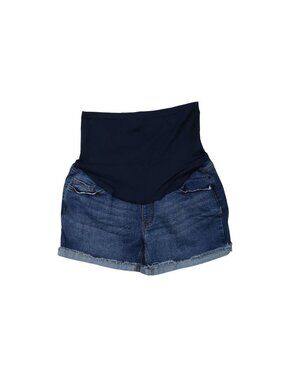 ✨3/$30 Time & Tru Maternity Denim Shorts Medium Dark Blue Stretchy